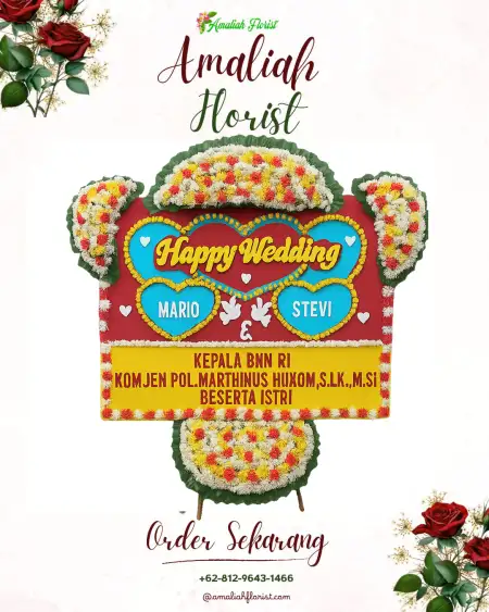 Papan Bunga Pernikahan Warungbambu